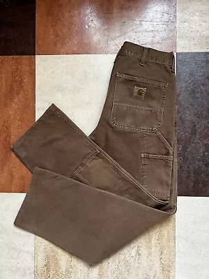 Vintage Carhartt Double Knee Brown Work Pants (Actual 32x32) 32x34 • $69.99