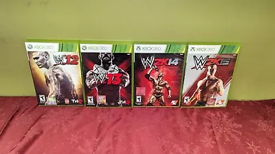 WWE Xbox 360 Games Bundle Lot: '12 '13 & 2k14 2K15 Tested Working  • $75