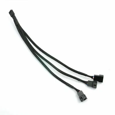 4Pin PWM Fan Cable Cooling 1 To 3 Ways Splitter Sleeved Extension Braided Cable • $7.89