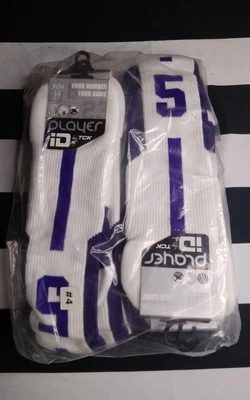 $9.99 • Buy Player ID By TCK Soccer Socks Purple/White #5 - 12 Single Sz L - NEW SEALED