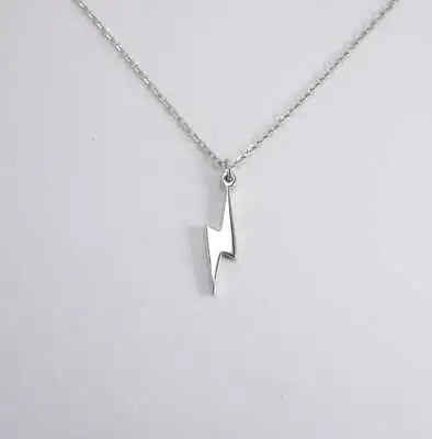 Silver Lightning Bolt 925 Sterling Silver Necklace  • £19.95