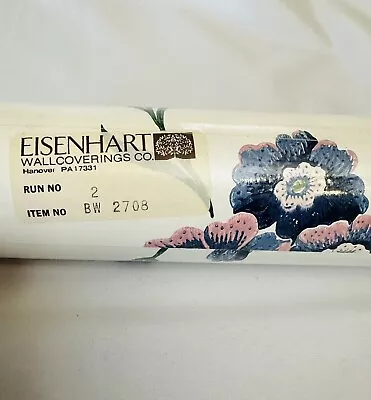 Vintage Eisenhart Wallcoverings Prepasted NOS Double Roll Floral Wallpaper • $37.99