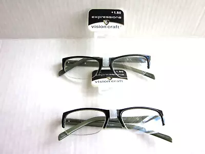 CLOSEOUT!!! Magnivision Reading Glasses 'Expressions' +1.50 2 Pairs MSRP $69.98 • $5.95