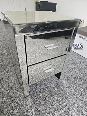 £10 • Buy Venetian 2 Drawer Bedside Table, Mirrored