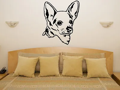 £44.77 • Buy Chihuahua Pet Animal Living Room Dining Bedroom Decal Wall Art Sticker Picture 1