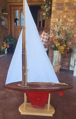 $119 • Buy Antique Old Tom Model 151 Wood Model Sail Boat JACRIM-Seaworthy