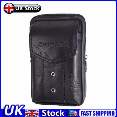 Multi-function Men PU Waist Bags Phone Wallet Belt Bum Pouch (Black 2) UK • £5.79