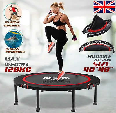 Mini Trampoline Foldable Fitness Jumper Rebounder Bouncer Excercise Gym 40/48  • £49.99