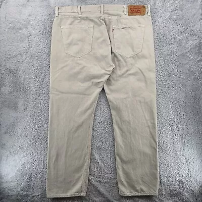 Levi's Men Jeans 44x32 Pebble Beige 501 Original Shrink-to-Fit Straight Leg • $19.99