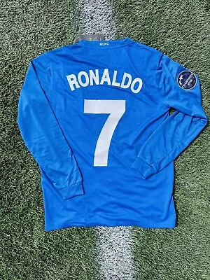 Manchester United 2008/2009 Blue Away Long Sleeve Jersey Ronaldo #7 • $65