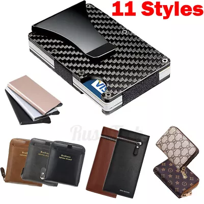 Men's Wallet RFID Blocking Slim Money Clip Credit ID Card Holder Thin Minimalist • $6.76