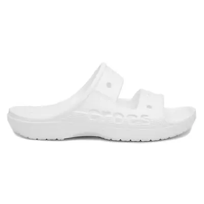 £19.99 • Buy Womesn White 2 Strap Slip On Slider Baya Open Toe Sandals By Crocs