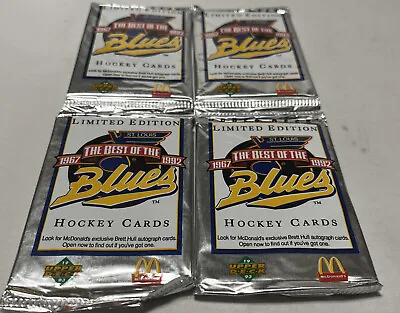 1992 McDONALDS UPPER DECK ST LOUIS BLUES BEST OF THE BLUES 1967-1992  4 Packs • $19.98