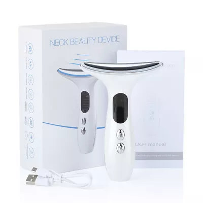 LED Microcurrent Facial Machine Skin Tightening Lifting Beauty Face Neck Device • £15.95