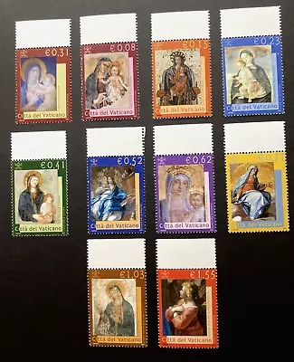 Vatican - 2002 -  Madonna Paintings Definitives - Set Of 10 Stamp (MNH). • $7.72