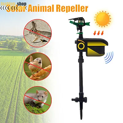 Animal Repellent Sprinkler Solar Scarecrow Motion Activated Water Sprinkler New • $38.95