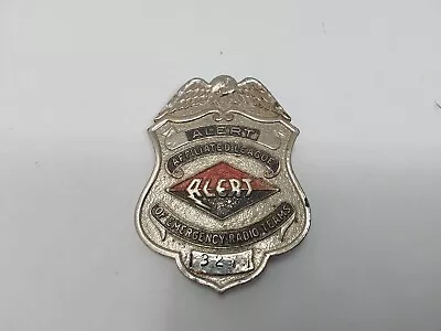 Obsolete Vintage Alert Affiliated League Of Emergency Radio Teams Badge Metal • $32