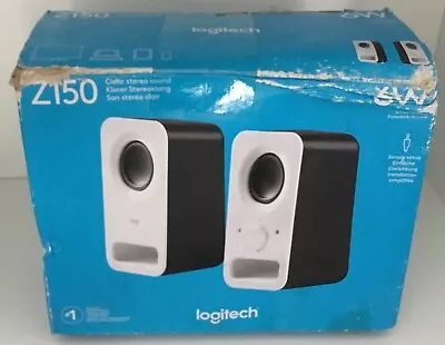 Logitech Z150 Stereo Speakers - White | Excellent Condition W/ Box & Instruction • £5.99