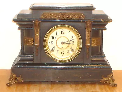 Antique Seth Thomas Adamantine Ornate / Fancy Mantel Clock (Running) - Beauty! • $254.96