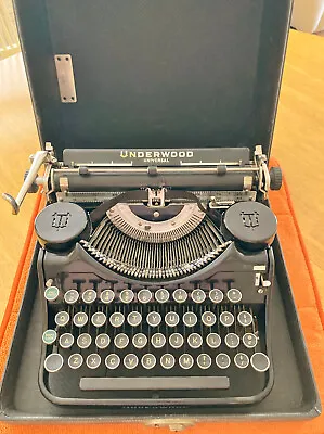 1933 Underwood Manual Typewriter Elliott Fisher Co. Made In USA In Orig. Case • $139