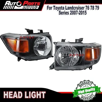 A Pair LED Headlights For Toyota Landcruiser VDJ70/76/78/79 Series 2007-2019 • $245.26