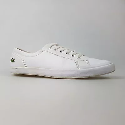 Women's LACOSTE 'Lancelle BL 1' Sz 7 US Shoes White Low | 3+ Extra 10% Off • $45.49