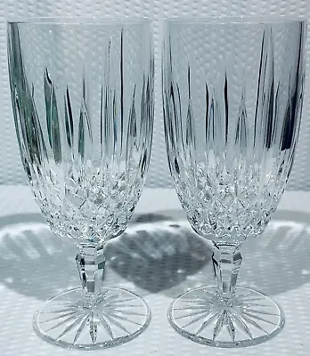 Lot Of 2 ~ 7 3/8” Mikasa Old Dublin Iced Tea Stem Glasses ~ EXCELLENT CONDITION • $25