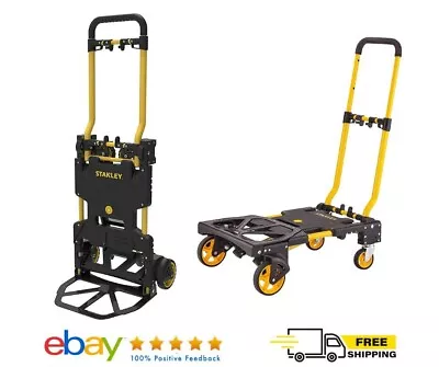 Sack Truck Cart Hand Trolley Folding 2 In 1 Platform 70kg/137kg Compact Foldable • £84.99