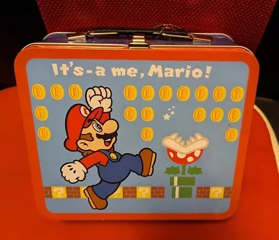 RARE Super Mario Collector's Tin Lunch Box Nintendo Target It's-a Me Mario  • $35