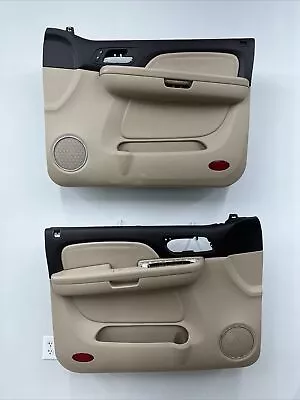 07-14 Cadillac Escalade Set Of Front Interior Power Door Panels OEM Tan Read • $279.99