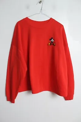 £7.99 • Buy George Disney Mickey Mouse Sweatshirt - Red - Size Large L (9D)