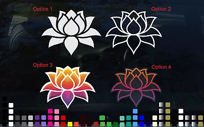 Lotus Flower Sticker Decal Yoga Hindu Car Window Wall Laptop 3cm ~ 120cm • $9.99