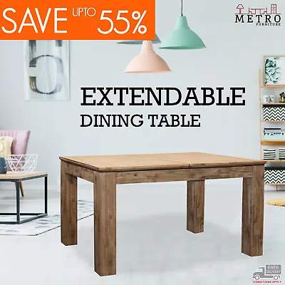 $799 • Buy New Hardwood Extendable Adjustable Medium Large Dining Table Extension
