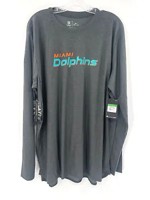 Miami Dolphins Team Issued On Field Dri-fit Long Sleeve Shirt New W/tags Sz-xl • $32.99