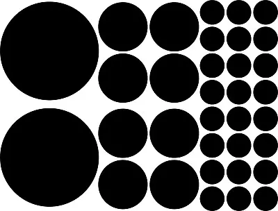 34 Polka Dots-Funny-Stickers-Decals-Car-Wall-Mirror-Window-280mm-214mm • £1.99