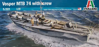 Italeri 5624 1:35 Vosper MTB 74 Torpedo Boat With Crew Plastic Model Kit • $155.49