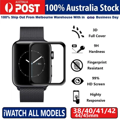 $4.45 • Buy For Apple Watch Series 8 3 4 5 6 7 SE 38/40/42/44/45/49mm Glass Screen Protector