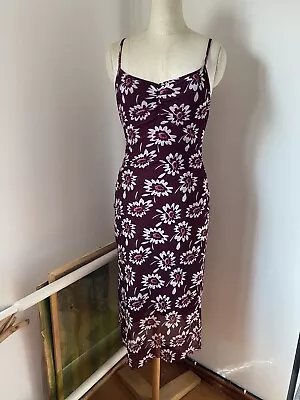 Mexx Long Y2K  Slip Dress Floral Mesh Y2K Size XS Dh1 • £15.99