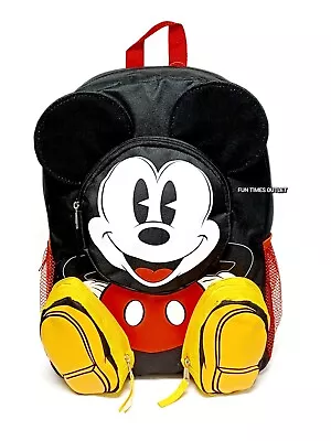 Disney Mickey Mouse 3D Body Large 16  School Backpack Book Carry All Travel Bag  • $29.95