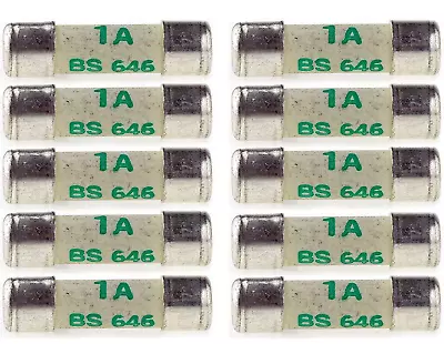 NartelÂ® 10 X 1 AMP SHAVER FUSES BS646 1AMP MINI FUSE 20MM X 5MM • £9.20