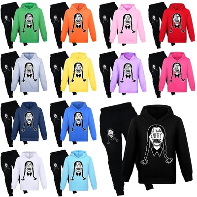 £20.96 • Buy Wednesday Addams Kids Girls Hoodie Pants Suits Hoody Trousers Tracksuit Sets UK
