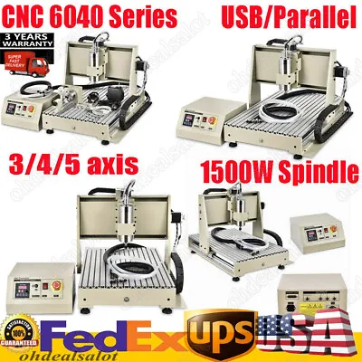Engraver Mill/Drilling Machine USB Port 3/4 Axis CNC 6040 Router Desktop 1.5KW • $1059
