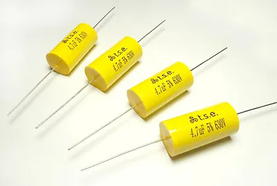 4x Capacitor 4.7uF 5% 630V HiFi Audio Polypropylene Axial Valve Metal Film UK • £3.99