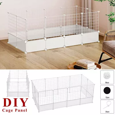 10/24 Panels Pet Dog Play Pen Puppy Rabbit Playpen DIY Detachable Cage Fence NEW • £4.69