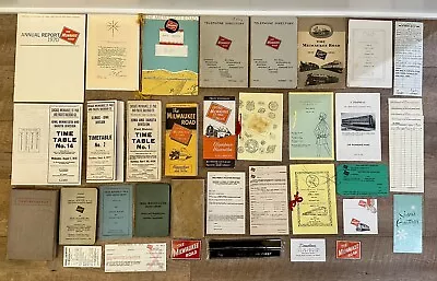 HUGE Lot Of VTG Milwaukee Road CMStP&P Collaterals - Timetables Directories • $13.50