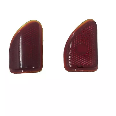 Vintage 1939 Mercury Red Glass Stimsonite 3 Tail Light Lenses Set Duolamp  • $12.99