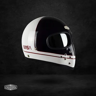 $315 • Buy Best Seller!! Custom Helmet Xf-gp Nasa For Caferacer Bobber Chopper Motorcycle