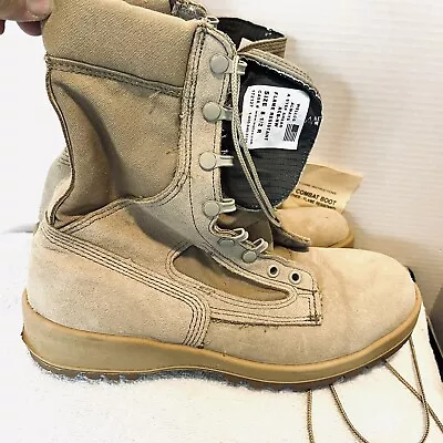 Wellco Footwear Hot Weather Military Desert Tan Combat Boots Mens 8.5 R US ARMY • $64.97