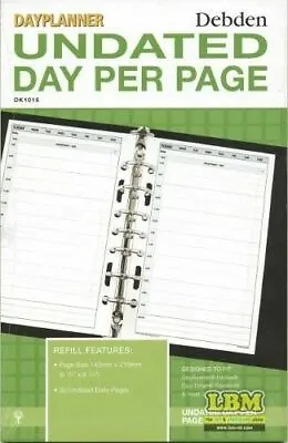 Collins Desk Size Undated (Any Year) Diary Day Per Page Insert Refill DK1015 • £4.99