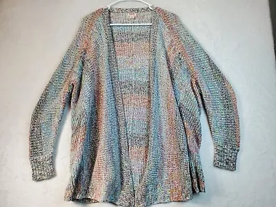 Mossimo Cardigan Sweater Women Size XS Multi Striped Knit Long Sleeve Open Front • $17.78